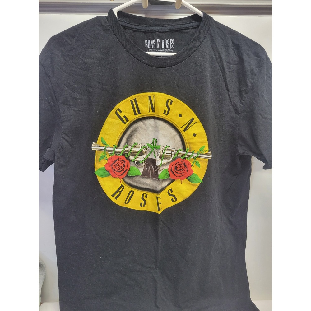 Guns‎ N Roses Skull Roses Graphic T Shirt Black Size M